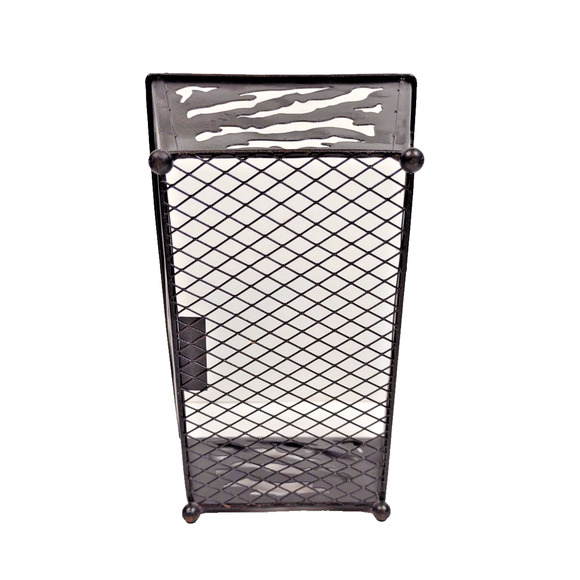 VTG Perfume Gift Basket Vanity Storage Bronzed Metal Cut Outs Ornate Regency 9" - Picture 6 of 9